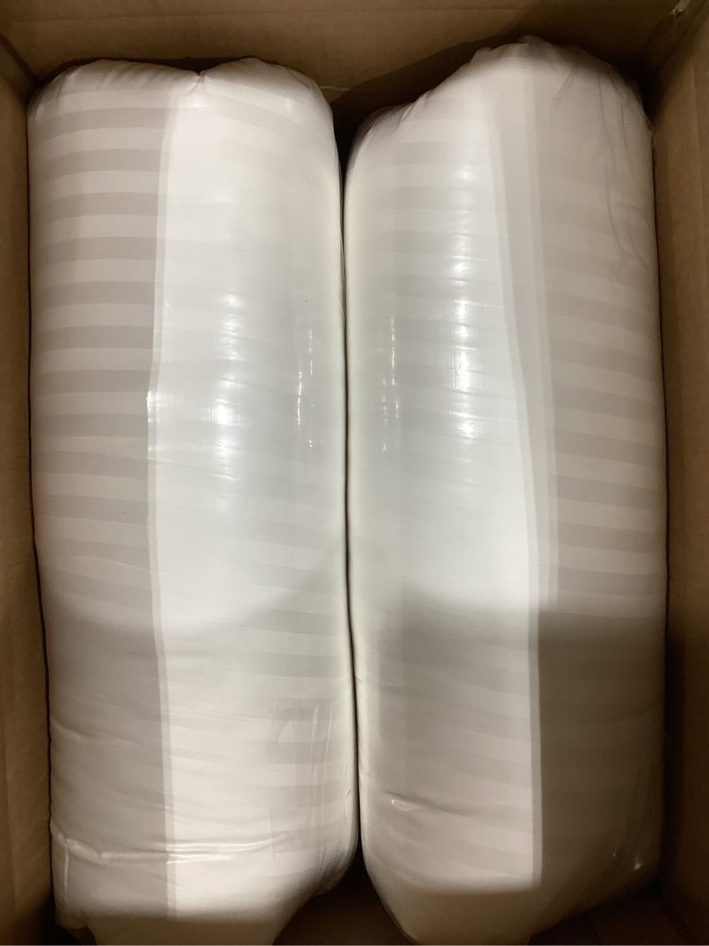 Condition photo showing Good Condition for beckham hotel collection bed pillows standard/queen size set of 2 - original soft down alternative pillow for sleeping - soft support for back, stomach or side sleepers queen / standard white