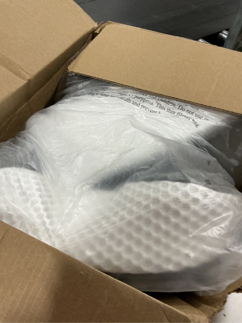 Condition photo showing As Is for elviros cpap pillow for sleeping, ergonomic adjustable height neck support memory foam bed pillow for cpap users with sleep apnea, suitable for side and back sleepers dark grey 23.6"l*16.14"w*4.92/5.1"h