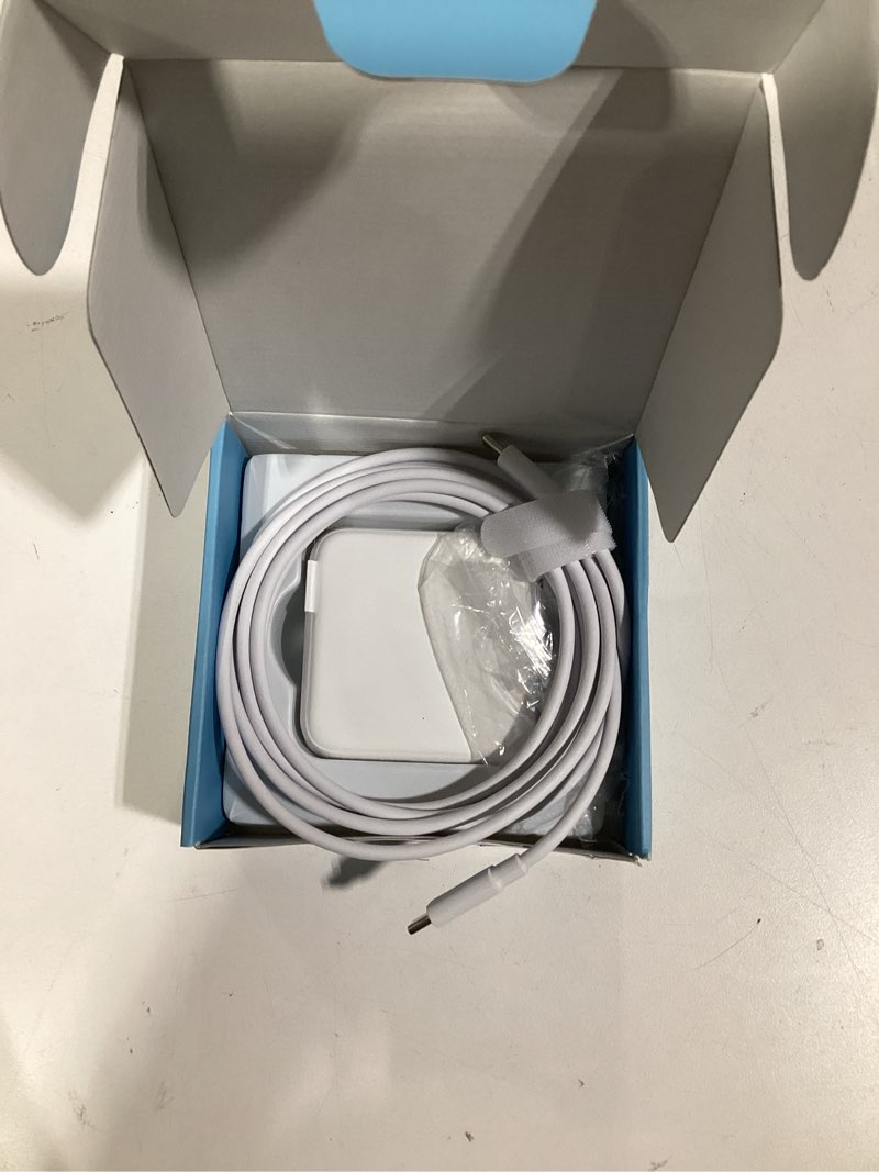 Condition photo showing Good Condition for charger for macbook air macbook pro 13 14 15 16 inch 2025 2024 2023 2022 2021 2020, m1 m2 m3 m4 laptop 70w usb c power adapter, ipad, led, 6.6ft usb-c cable, charging as fast as original quality white