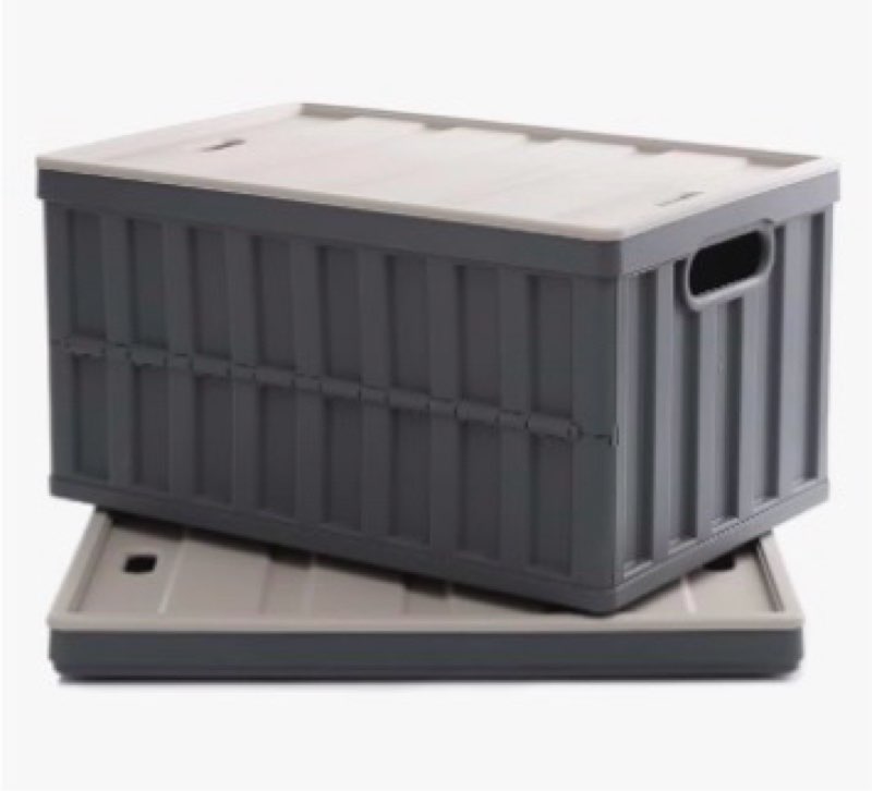 Citylife 64L Collapsible Storage Bins with Lids Plastic Storage Containers for Organizing Stackable 