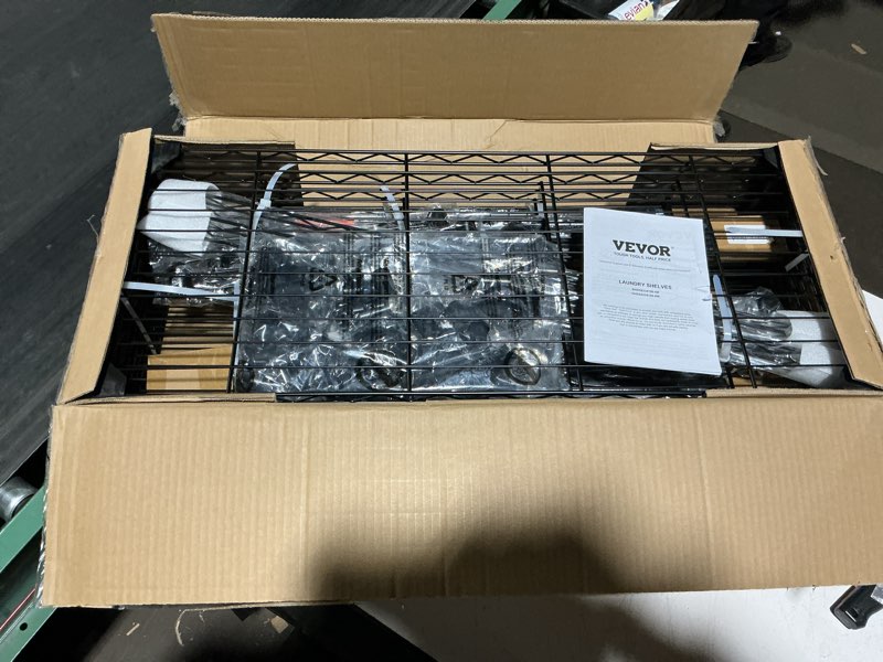 Condition photo showing Good Condition for Storage Shelves - 5 Tier Shelf Organizer, Heavy Duty Garage Shelving Unit with Leveling Feet, Stable Metal Shelves Organizer for Pantry, Kitchen and Closet, 33.0" W x 12.6" D x 72.0" H, Black Black 33.0W×12.6D×72.0H(5T)