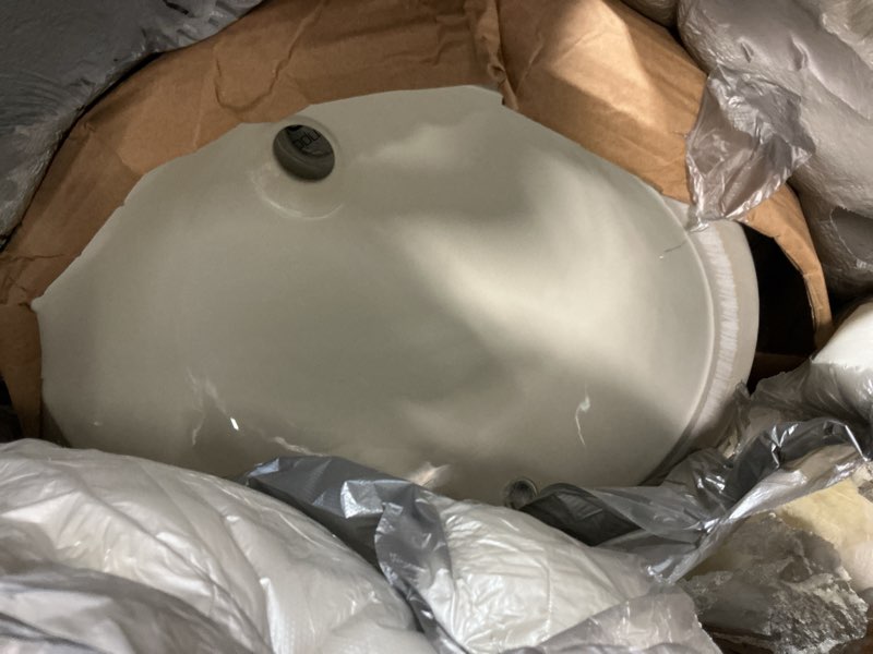 Condition photo showing Good Condition for similar white vessel sink stone resin round bathroom basin compact vessel sinks top mount sink bowls for small bathrooms vanities space saving design