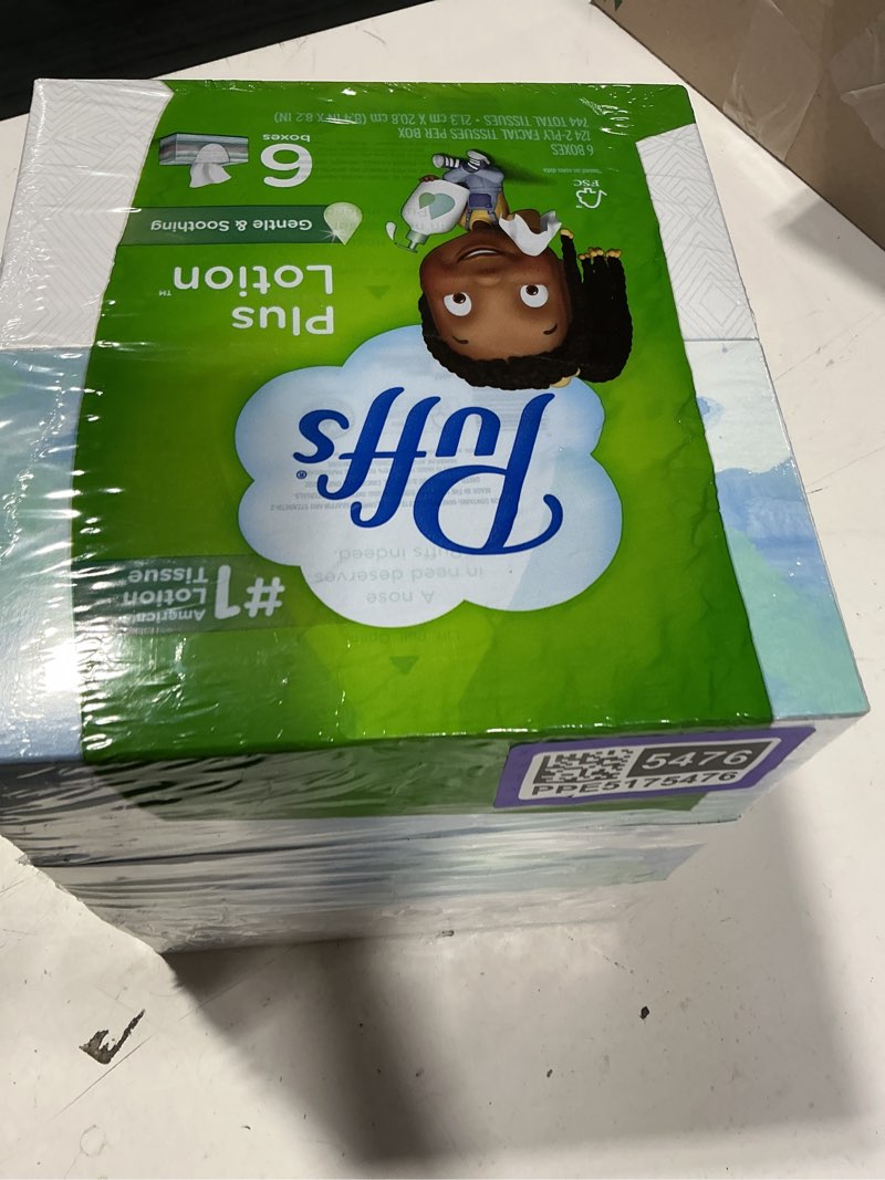 Condition photo showing New/Like New for plus lotion 2-ply facial tissue (6-count)