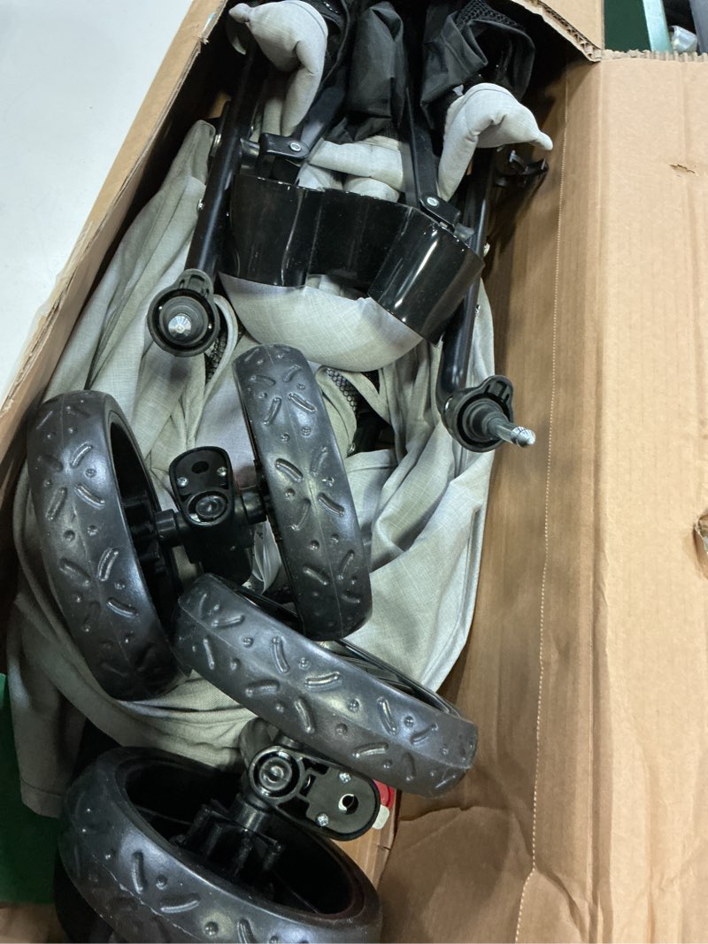 Condition photo showing Good Condition for dream on me vista moonwalk baby stroller, lightweight travel umbrella stroller with compact fold, smooth ride wheels, multi-position recline, spacious storage basket with cup holder, light gray