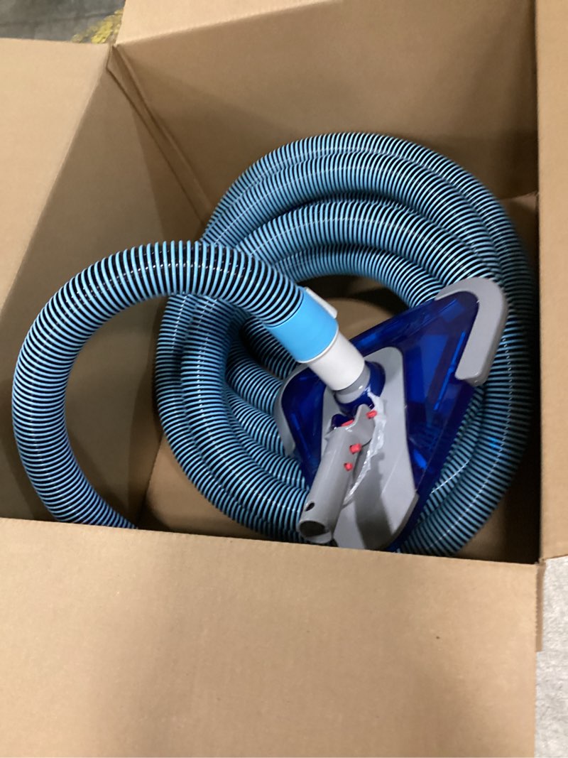 Condition photo showing Good Condition for poolwhale 24ft 1-1/2 inch pool vacuum hose with pool vacuum head and pool skimmer net