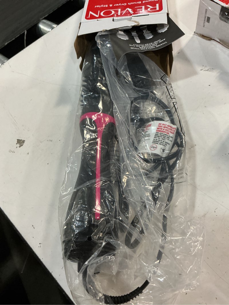 Condition photo showing Good Condition for revlon one-step 1-1/2" root booster round hair dryer, black