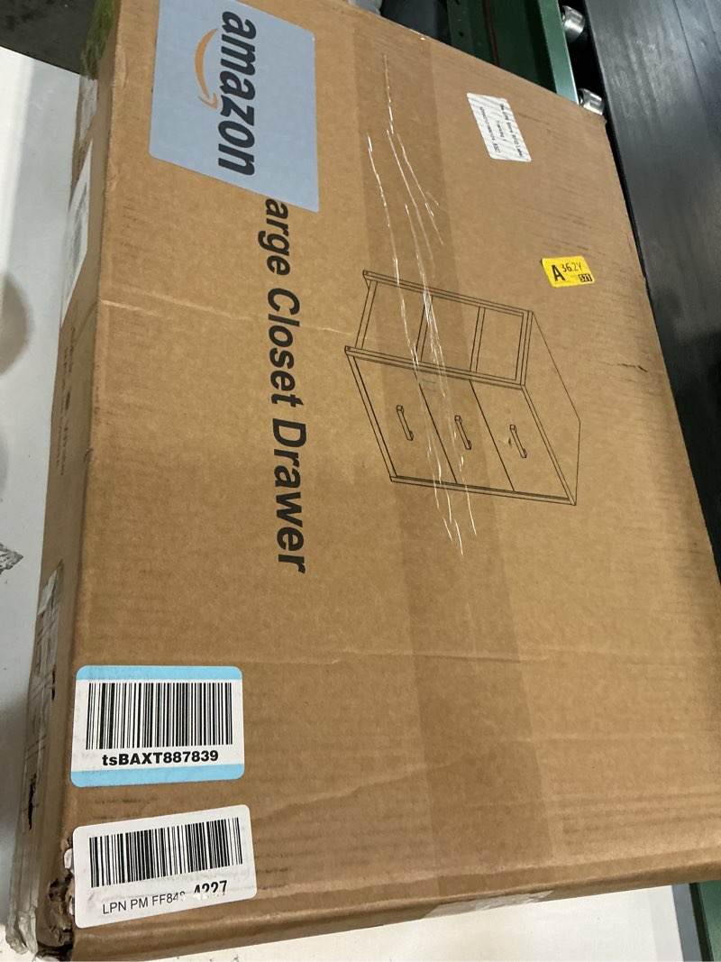 Condition photo showing New/Like New for BOLUO Closet Drawers White 3 Drawer Dresser for Closet Organizers and Storage Bedroom Dorm Modern L (15.7"D x 21.1"W x 23.4"H) White