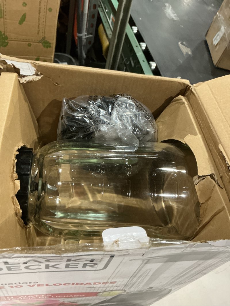 Condition photo showing Good Condition for black+decker countertop blender with 6-cup glass jar, 10-speed settings, black, bl2010bg