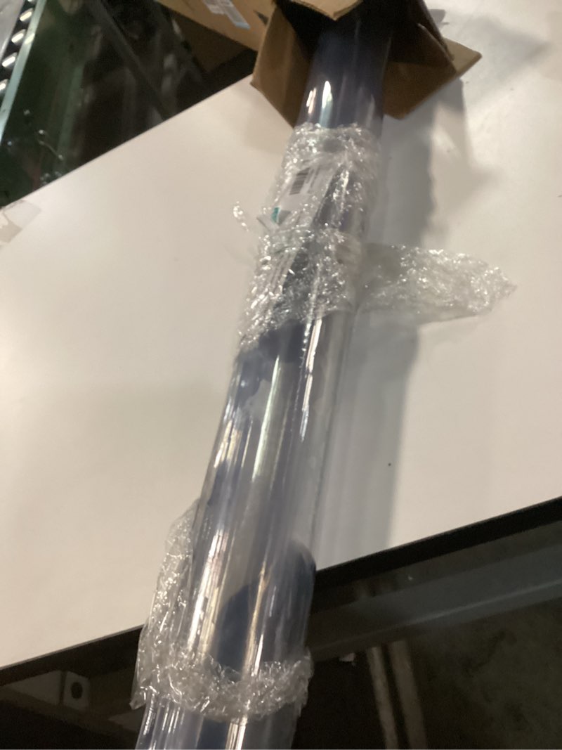 Condition photo showing Good Condition for LovePads Clear Table Cover Protector 42 x 108 Inch, 2mm Thick Plastic Table Cover, Table Protector for Dining Room Table, Waterproof Vinyl Tablecloth Table Pad Mat for Kitchen, Dresser, Writing Desk 42" x 108" Clear 2mm
