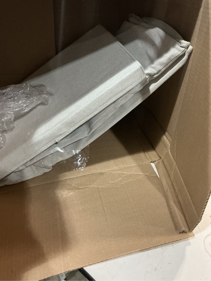 Condition photo showing As Is for songmics laundry basket, 44.9 gal. laundry hamper, 2 compartments, easy assembly, with lid and handles, removable inner bags, 22 x 15.7 x 29.5 inches, dove gray ulcb813g01 170 l (2-section) dove gray