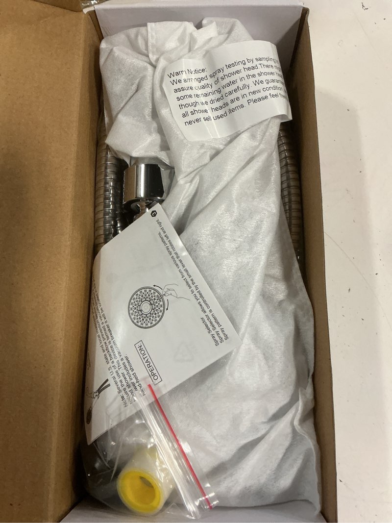 Condition photo showing Good Condition for magichome filtered shower head with handheld, high pressure 10-spd detachable chrome showerhead with stainless hose, water softener filter beads for hard water - remove chlorine, reduce dry itchy skin silver