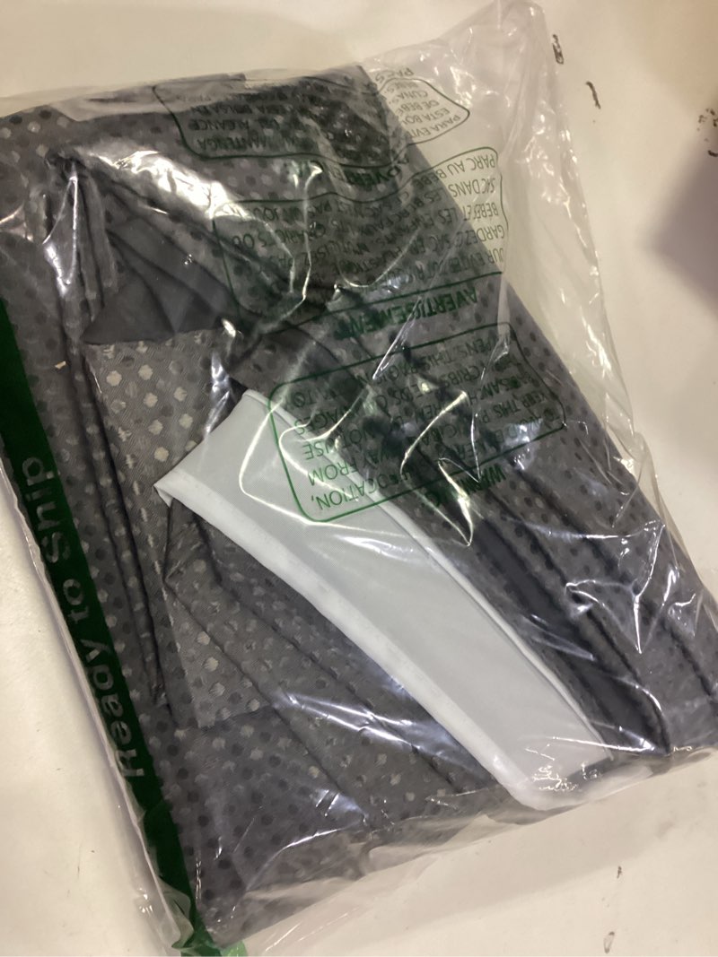 Condition photo showing Good Condition for Grey No Hook Waffle Weave Shower Curtain with snap-in Liner Replacement, 230GSM Waterproof Fabric Hotel Shower Curtain Set for Bathroom, Through Mesh Top Window,71Wx74H 71"W x 74"L (Pack of 1) Grey