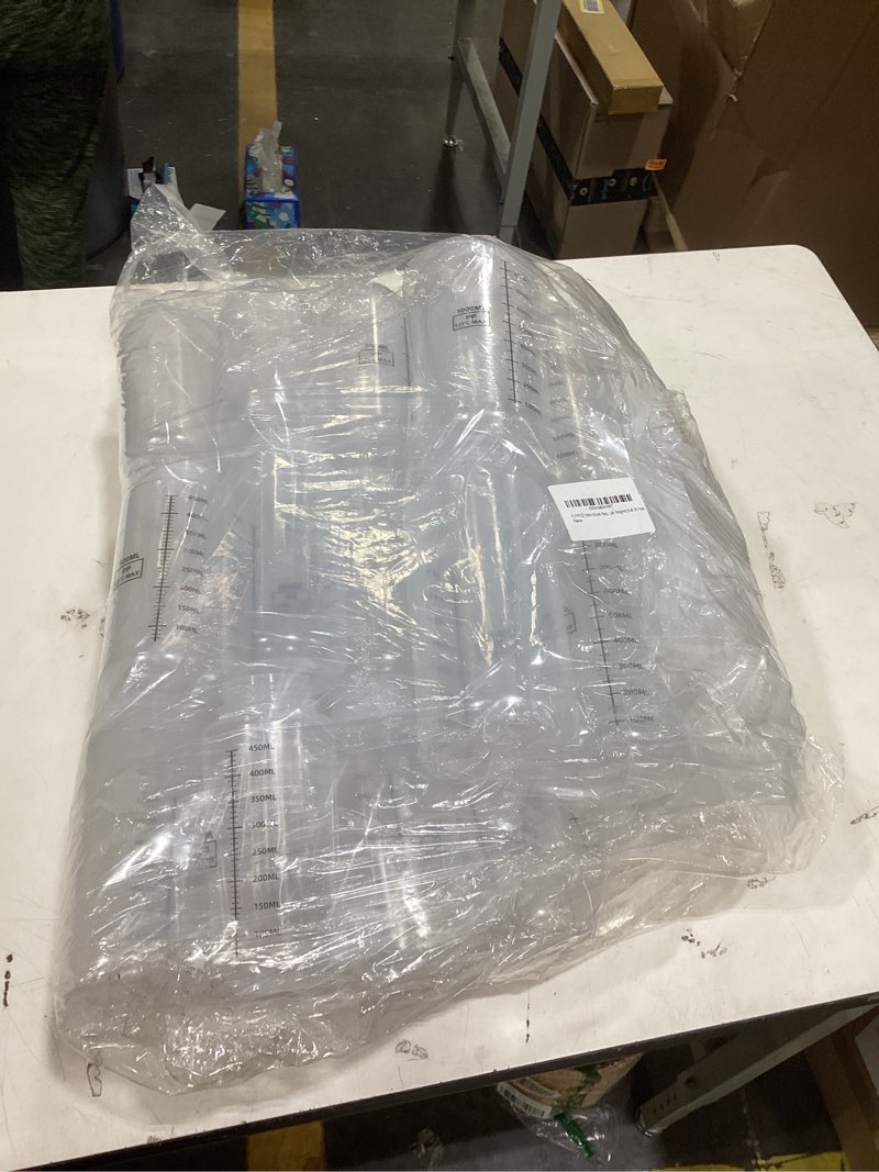 Condition photo showing New/Like New for 38 pcs multi-size pp lab reagent bottles with scales-wide mouth chemical plastic resistant storage containers, airtight leakproof graduated sample bottles for laboratory liquids(20x8oz,12x17oz,6x34oz)