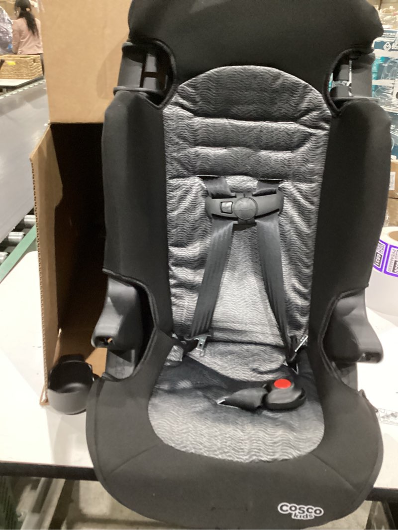 Condition photo showing Good Condition for cosco kids finale 2-in-1 toddler booster car seat, fiberwave ii, black/grey