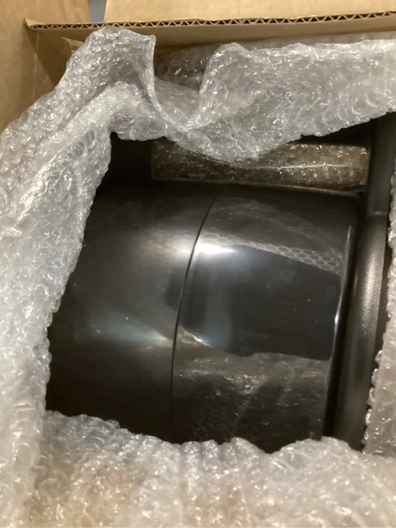Condition photo showing As Is for Lasko Portable Utility Fan, 12” 289 CFM Pivoting High Velocity Air Mover Blower Fan, 3 Speeds, 2 Accessory Outlets 120V, Black, U12104 Classic