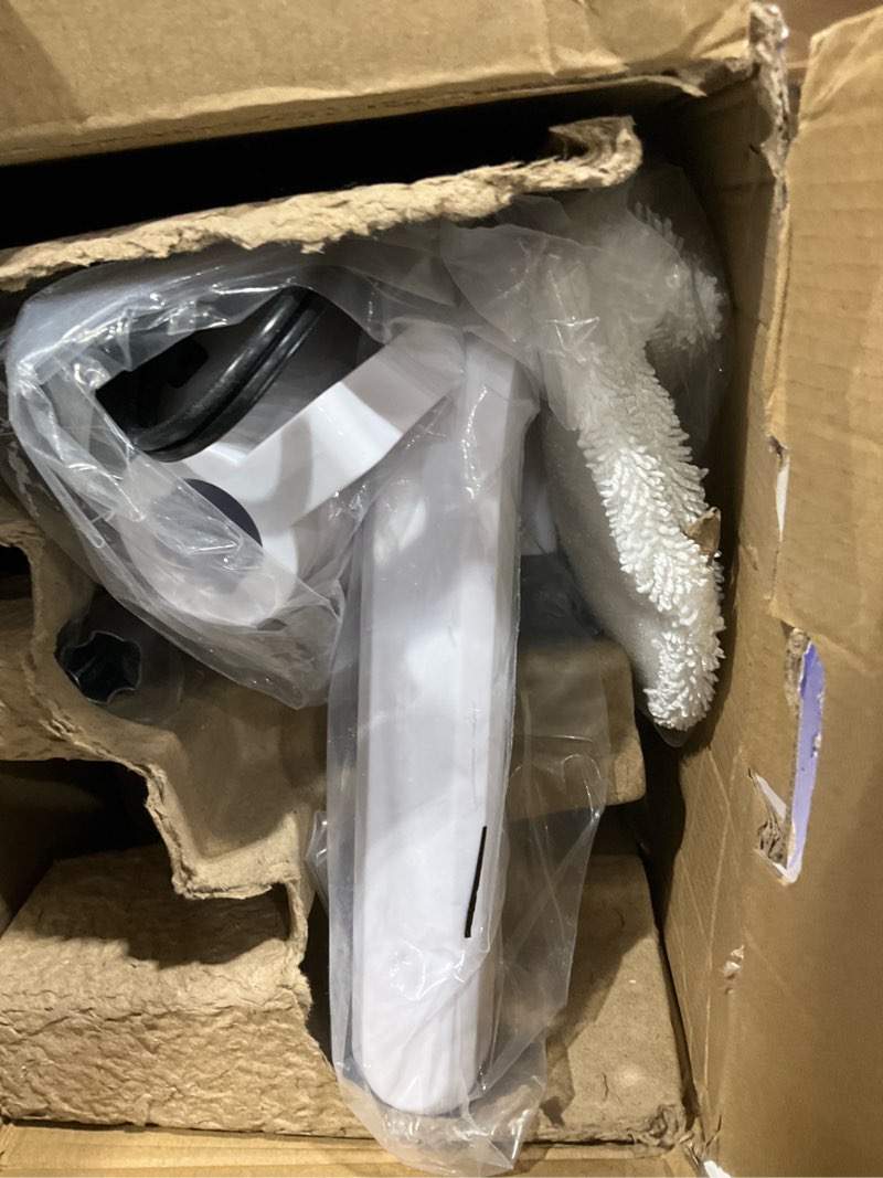 Condition photo showing As Is for Steam Mop with 13 Accessories,Steam Cleaner Home Use,Floor Scrubber spin mop for Hard Wood Floors,tile Scrub Steamer Deep Cleaning,Carpet, 4 Washable Mop Pads, 550ml Capacity,30 Second Heat-Up cream white