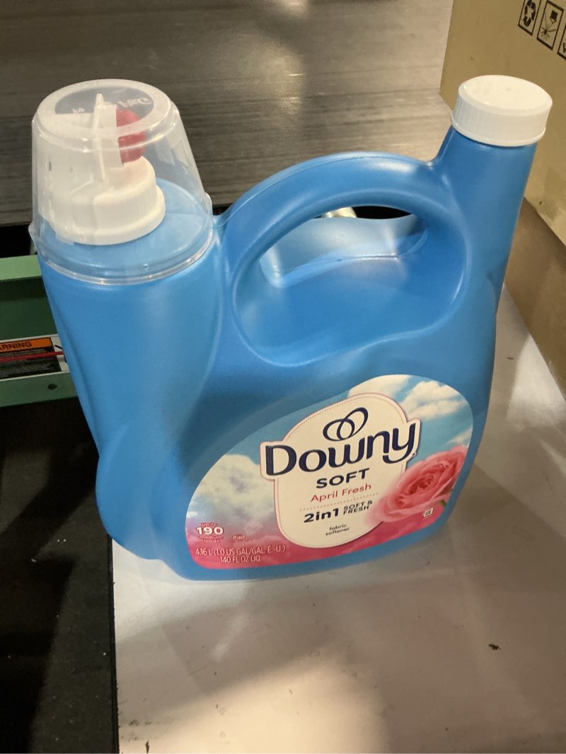 Condition photo showing New/Like New for downy soft, 2 in 1 soft and fresh liquid fabric softener, april fresh, 140 fl oz, 190 loads, fabric conditioner liquid provides softness and freshness for fabrics april fresh 140 fl oz (pack of 1)