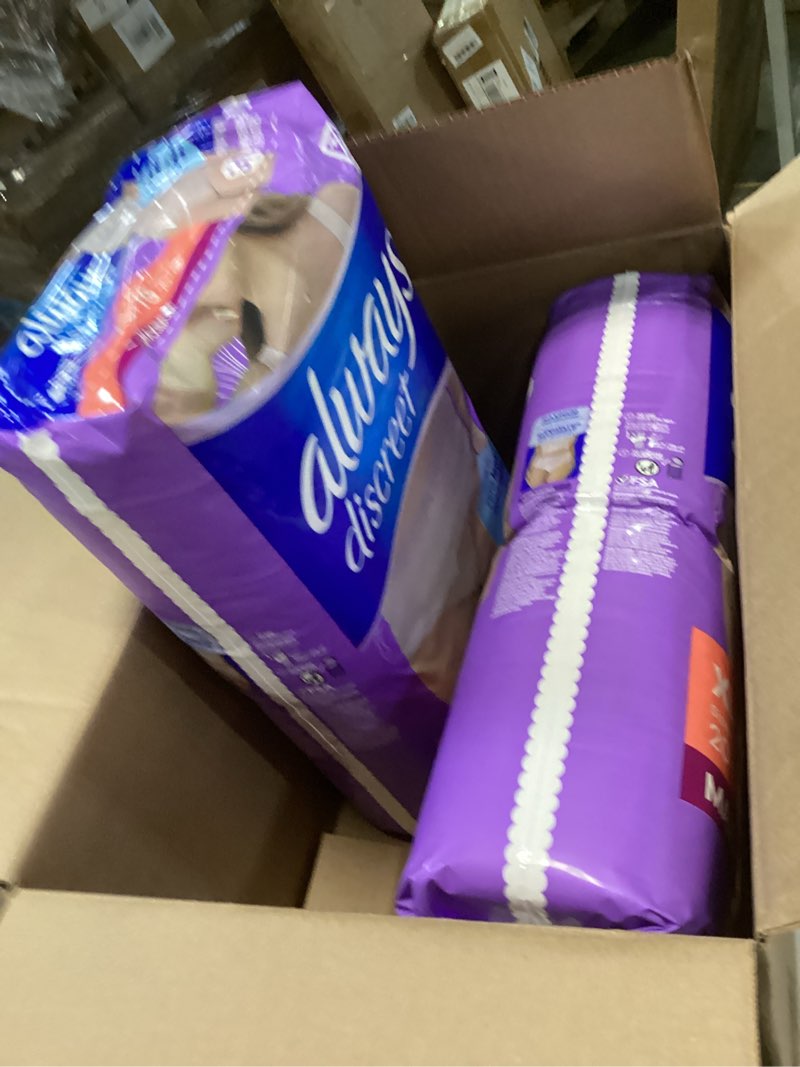 Condition photo showing New/Like New for Always Discreet Incontinence Underwear Women's - Maximum Protection - Extra Large - 64ct