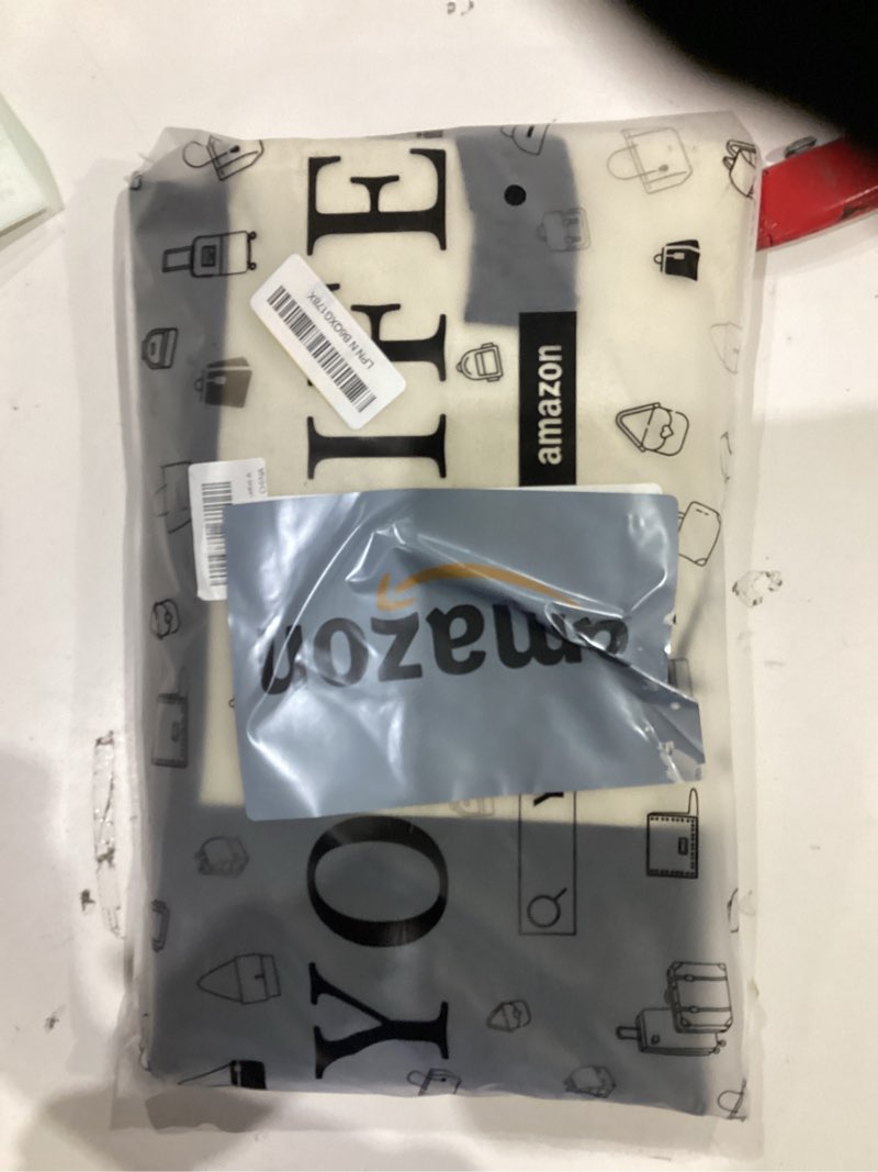 Condition photo showing As Is for yoolife gifts for women - initial canvas tote bag & makeup bag, birthday gifts for women mom sister friends