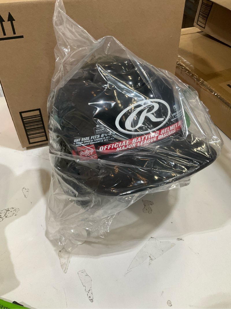 Condition photo showing Good Condition for rawlings | mach adjust baseball batting helmet | adjustable face guard | matte | jr & sr sizes | multiple colors right hand batter sr (6 7/8 - 7 5/8) matte black