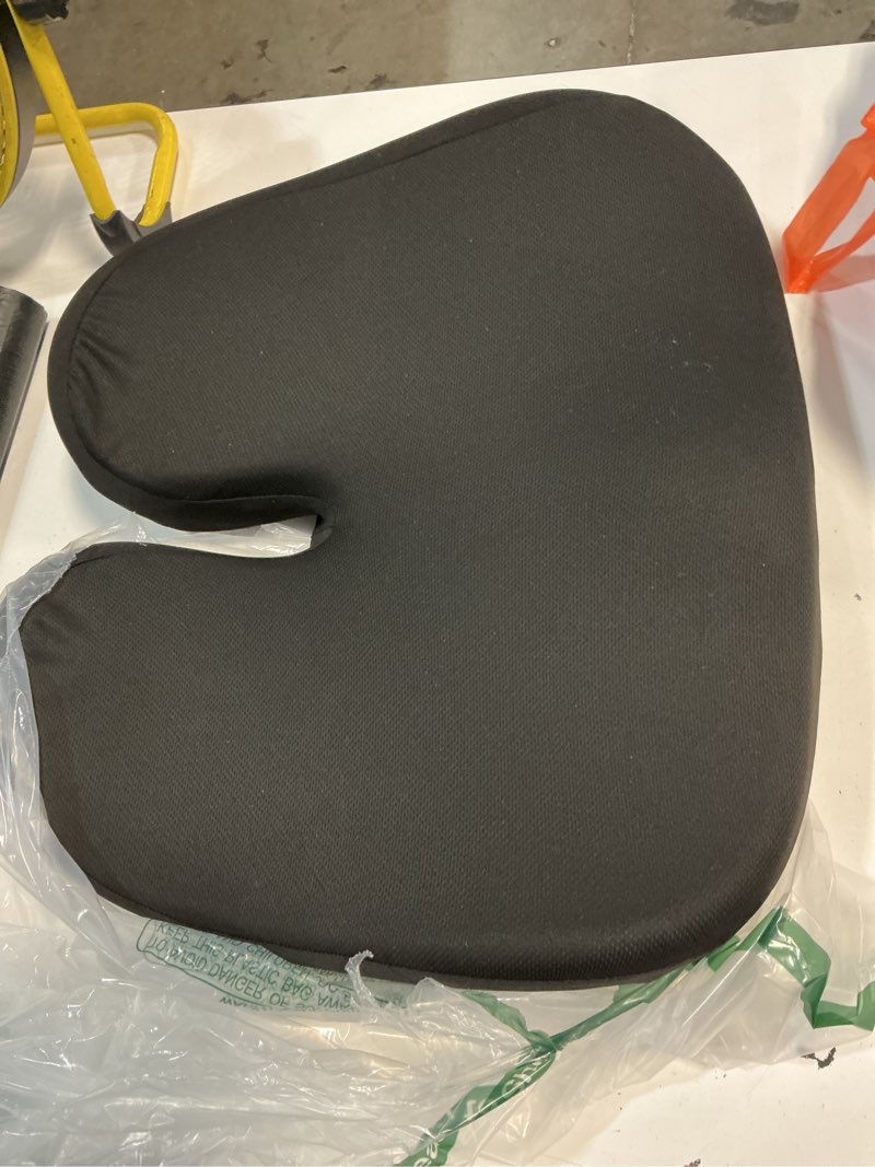 Condition photo showing Good Condition for 5 stars united seat cushion - memory foam chair cushion for tailbone pain relief - ergonomic support for coccyx, sciatica & butt - office, desk & gaming chair, car seat, wheelchair, black mesh black xx-large