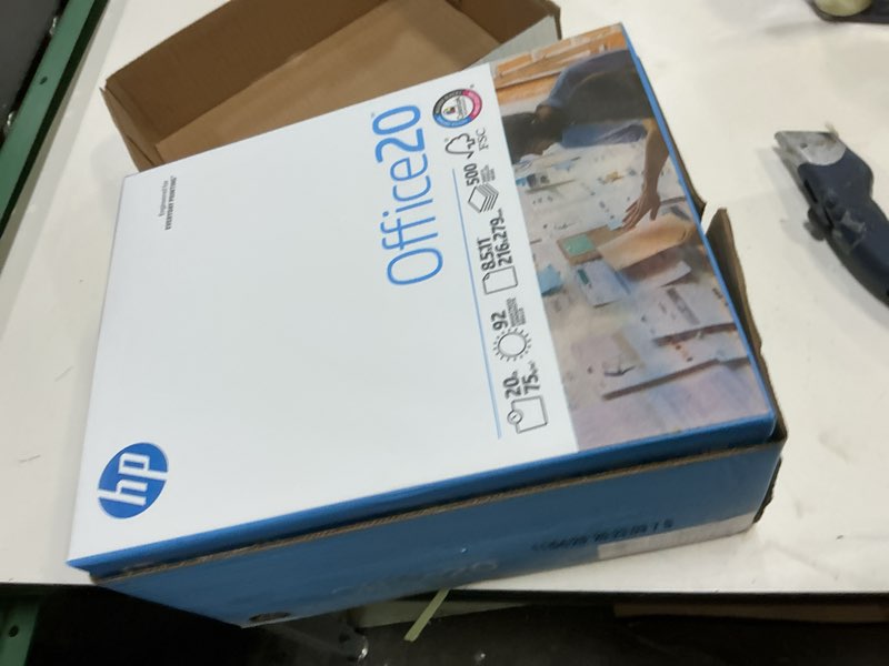 Condition photo showing Good Condition for hp printer paper | 8.5 x 11 paper | office 20 lb | 3 ream case - 1500 sheets | 92 bright | made in usa - fsc certified | 112090c, white 3 ream | 1500 sheets letter (8.5 x 11)
