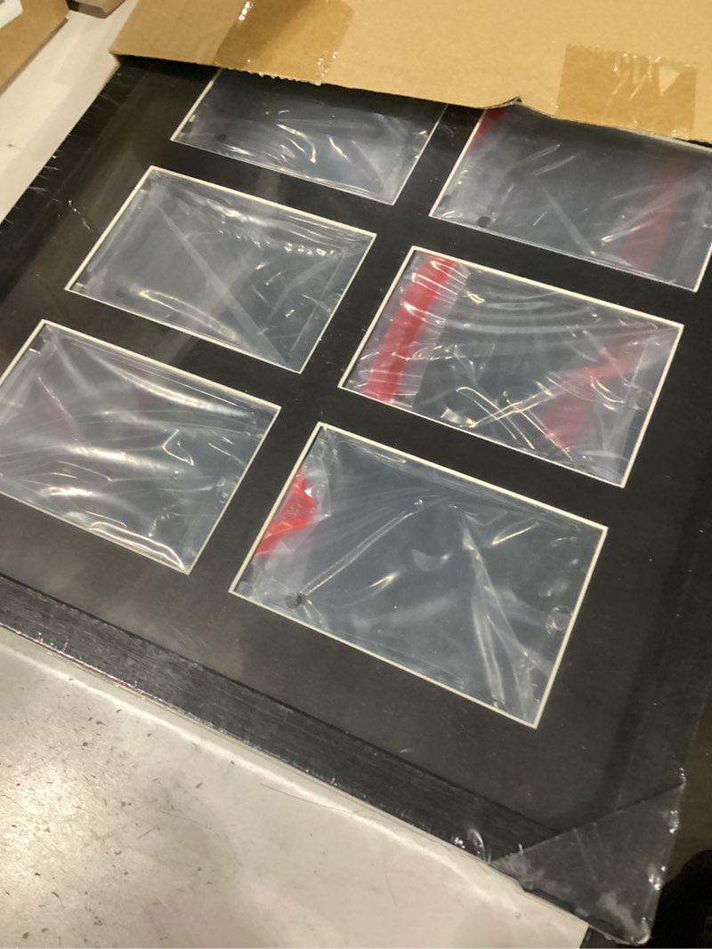 Condition photo showing Good Condition for irahmen trading card display case - tempered glass cover and wooden frame, wall mount and tabletop sports card display frame hold 6 cards for baseball pokemon baseball basketball football hockey black 6 crads
