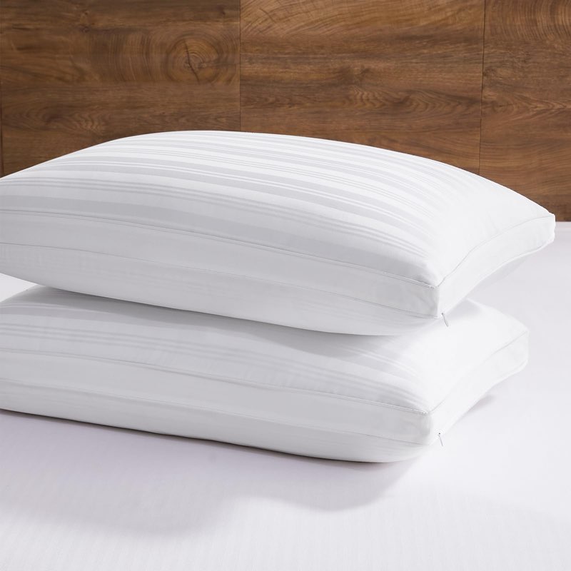 downluxe Goose Feather and Down Pillows - 2 Pack Gusseted Hotel Collection Feather Pillows Set of 2 