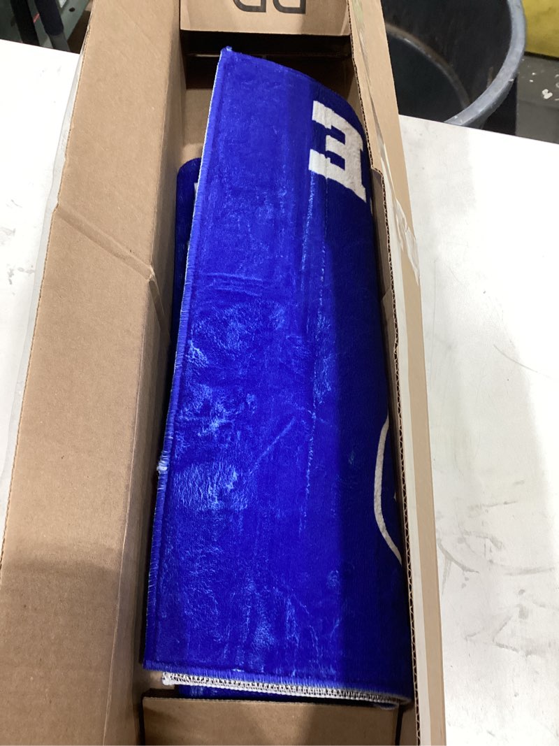 Condition photo showing As Is for FANMATS 18499 NCAA Ferris State University Medallion Door Mat Team Colors 1'7" x 2'6" (Rectangular)