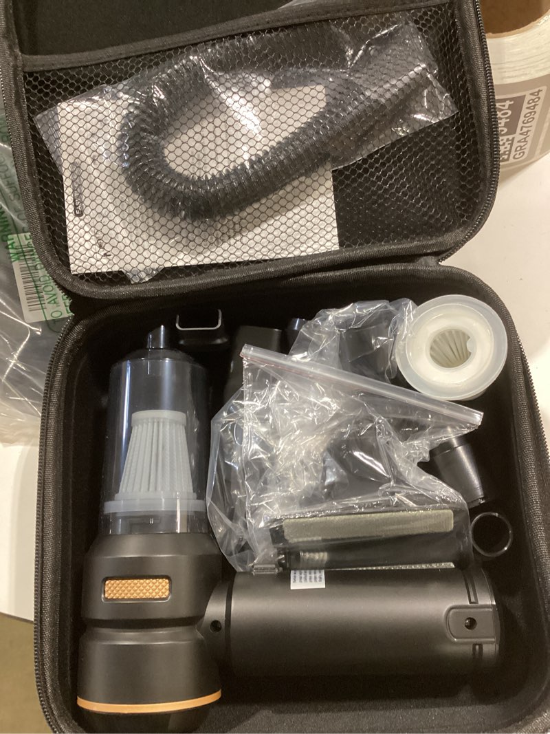 Condition photo showing Good Condition for cordless car vacuum cleaner: handheld vacuum with 16000pa strong suction, brushless motor & hepa filter, 7-in-1 cleaning kit, type-c charging for home office car pet ink black