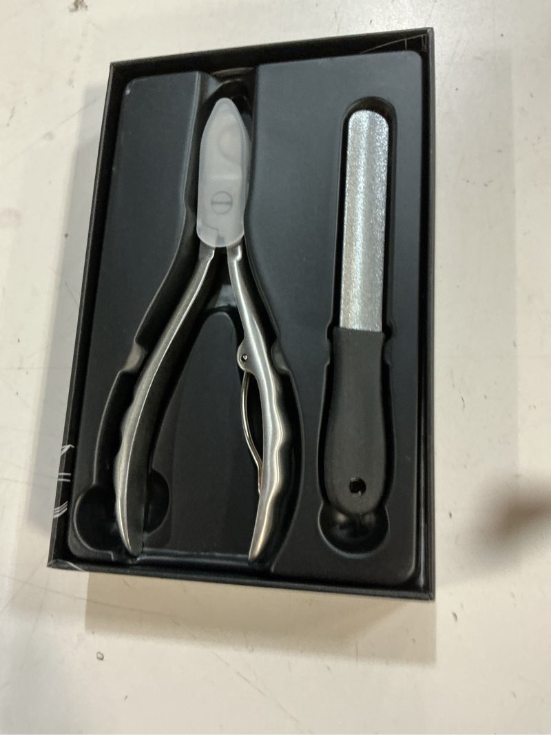 Condition photo showing New/Like New for gobeigo upgrade wide open dog nail clippers for large dogs cut like butter, heavy duty dog nail trimmer full metal razor sharp professional for all dogs cats with thick toenail silver