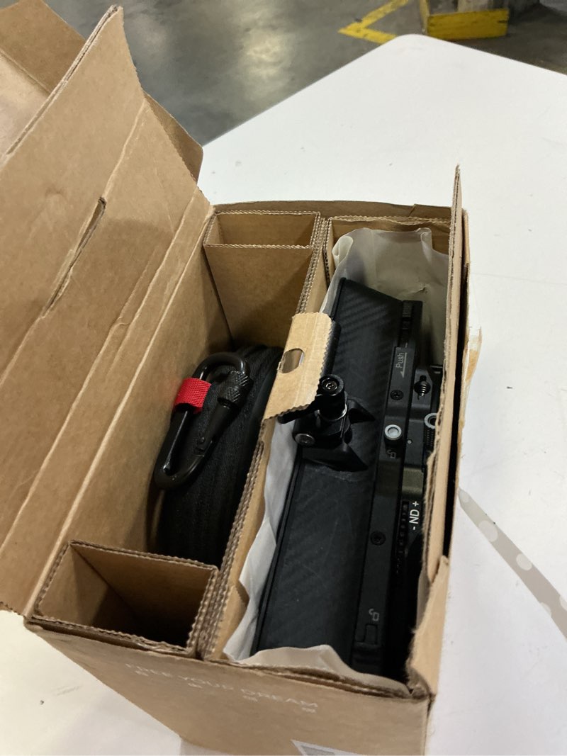 Condition photo showing As Is for smallrig matte box with adjustable clamp from 67mm - 82mm, with lens hood, top flag, cpl 1 & 2 filters, for dslr mirrorless cameras - 4411 matte box cpl filter kit