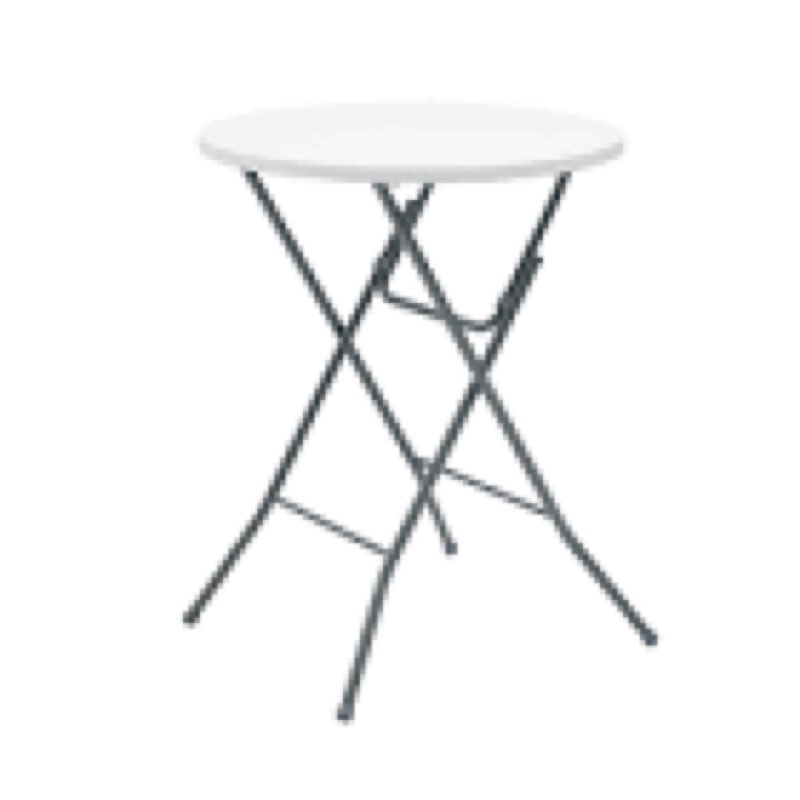 mainstays 31\" round high-top folding table, white