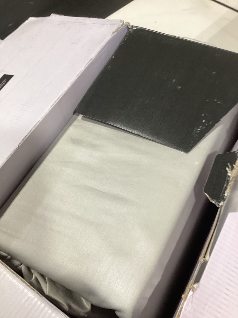 Condition photo showing New/Like New for texas linen co. 100% egyptian cotton sheets king size - 2000 series luxury king bed sheet set, silky soft cooling sateen weave, 17” extra deep pocket hotel collection sheets (4 pc, light grey) king light grey