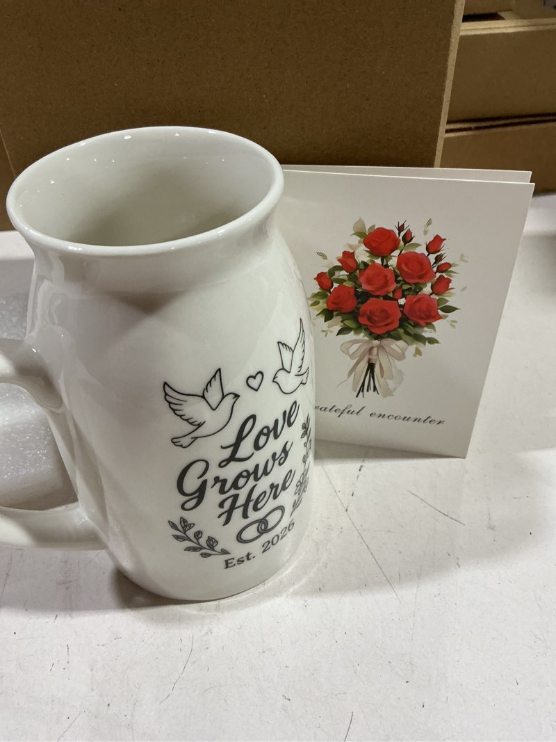 Condition photo showing New/Like New for Wedding Gifts for Couples 2026: Love Grows Here & Rings Design - Home Decor Accents for Newlyweds