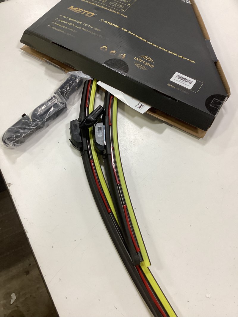 Condition photo showing New/Like New for DOG TAIL Neoprene Dual-Steel Frame Wiper Blades 26"+16" with Multiple Adapters, Automotive Replacement Vehicle Front Windshield Wiper Blades Set for My Car Truck Vehicle AdaptBeam