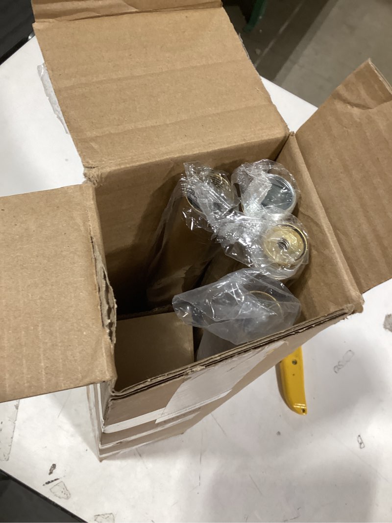 Condition photo showing As Is for TVWOO Gold Decorative Farmhouse Curtain Rods:36-88" Adjustable Heavy Duty Single Window Curtain Rod for Bedroom Living Room,Brass Gold Boho Rustic Drapery Rods with Vintage Twist Finial Easy Install 36-88" ( 1pack ) Brass Gold