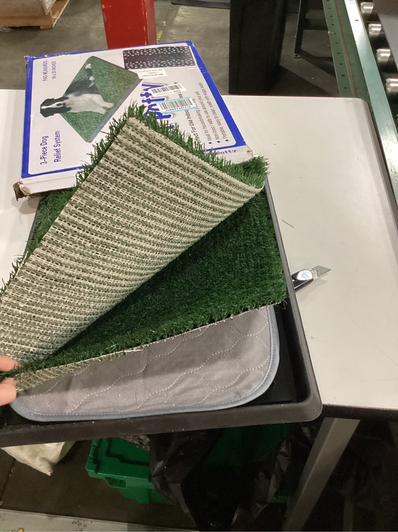 Condition photo showing As Is for pick for life dog toilet balcony dog toilet with artificial grass, 3-layer system pet training pads for small, large, older dogs