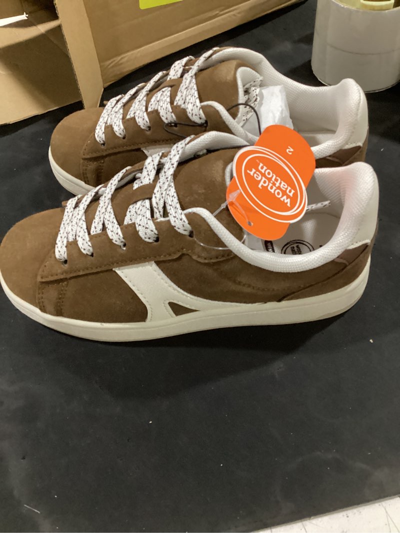 Condition photo showing New/Like New for (size 2) wonder nation little and big kids chunky skate sneakers