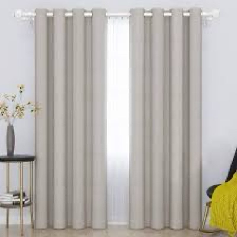 KAMANINA 1 Inch Curtain Rod Telescoping Single Drapery Rod 28 to 48 Inches (2.3-4 Feet), 2 Pack Anti