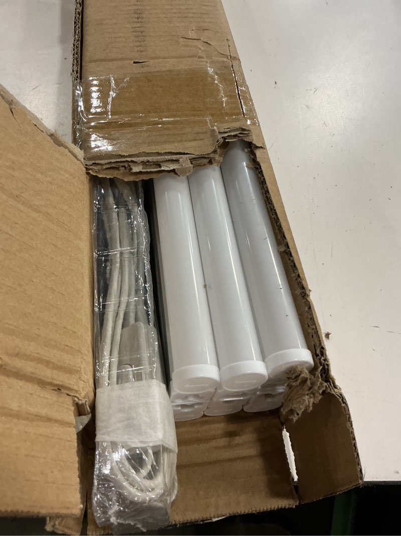 Condition photo showing Good Condition for barrina (6 pack led t5 integrated single fixture, 4ft, 2200lm, 6500k super bright white, 20w utility led shop light, ceiling and under cabinet light, corded electric with on/off switch, etl listed