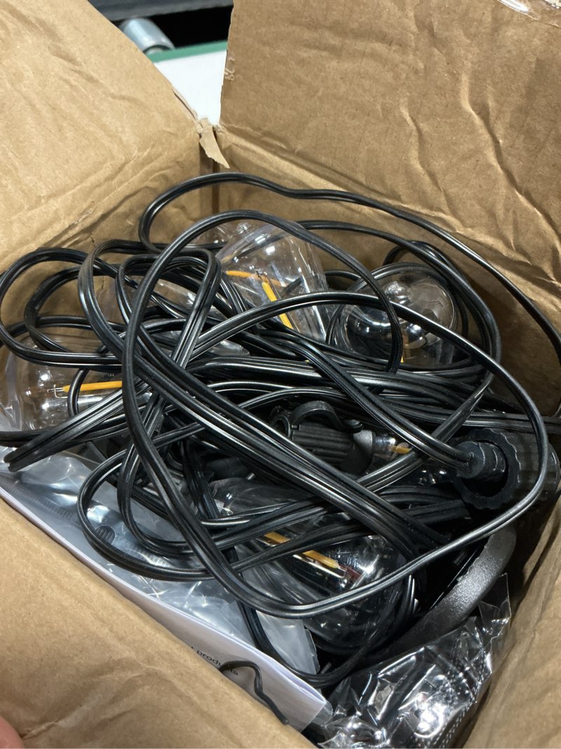 Condition photo showing As Is for bliatlus 25ft solar string lights, remote 8+2 st38 led
