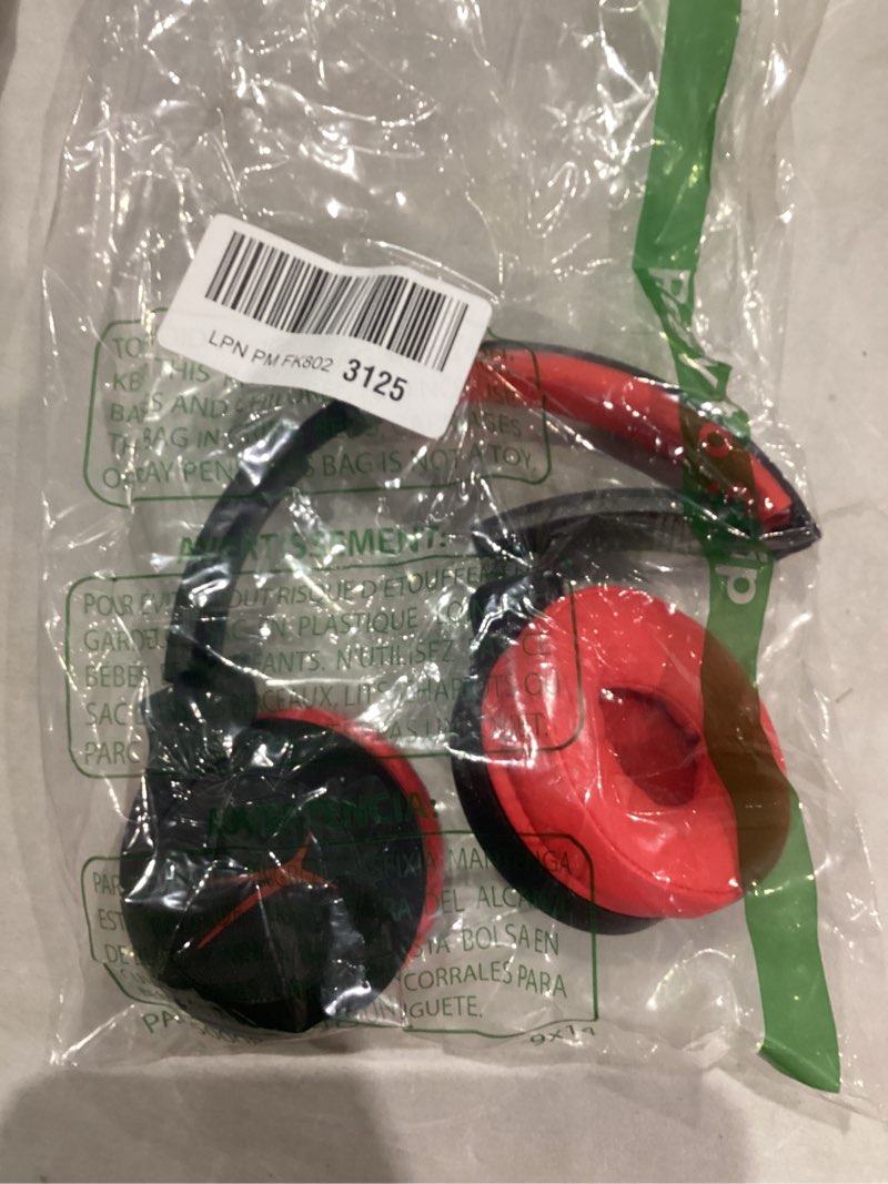 Condition photo showing Good Condition for Altec Lansing Kid Safe Noise Cancelling Wireless Headphones 15H Battery, 85dB Volume Limit, Foldable Design Powerful Sound, Active Noise Cancellation Perfect for Kids Ages 7+ Blackout Classic Red