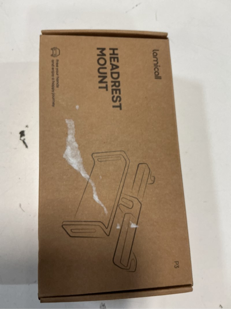 Condition photo showing New/Like New for Lamicall Car Tablet Headrest Holder - Car Back Seat Headrest Tablet Mount Stand for Kids, Road Trip 