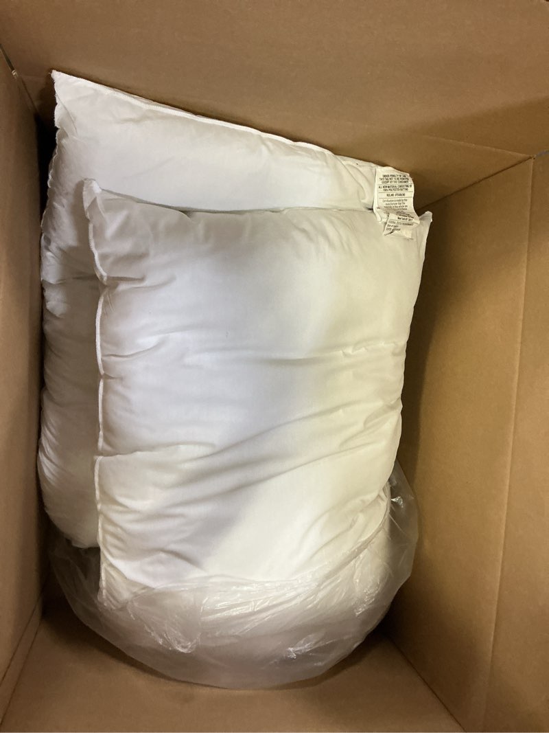 Condition photo showing Good Condition for Martex Twin Pack King Bed Pillows, Set of 2 - Soft Down Alternative Pillows for Sleeping - Supportive Comfort for Back and Stomach Sleepers - Breathable Cotton Blend Cover - Made in USA White King
