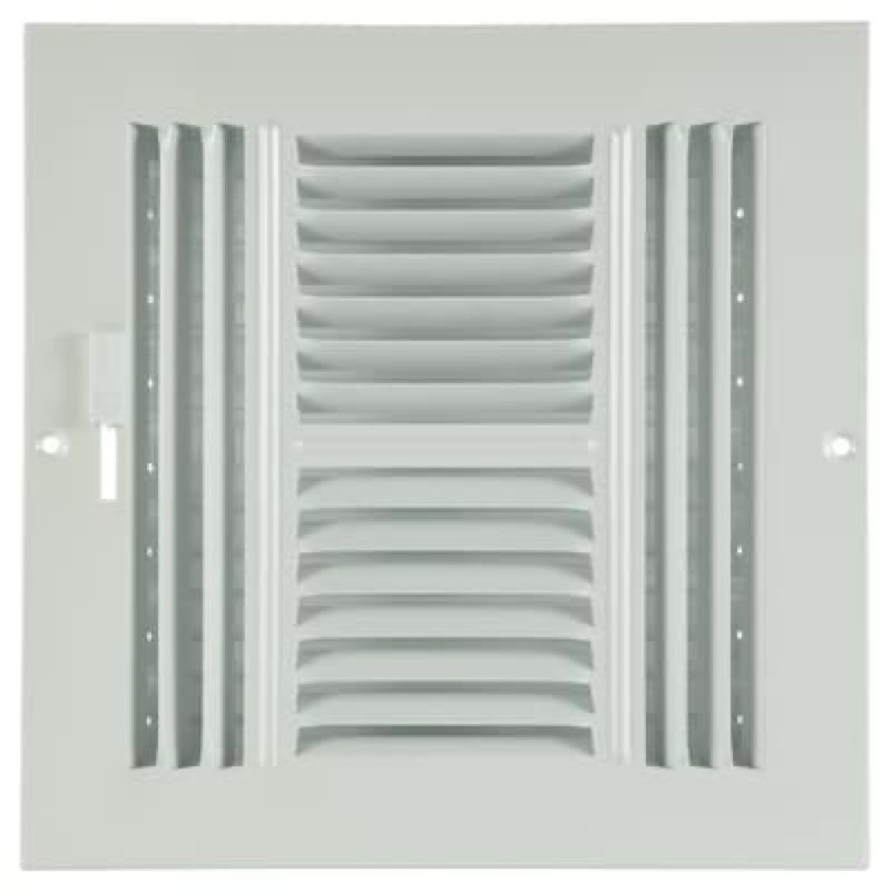 reliabilt 8-in x 8-in 4-way steel white sidewall/ceiling register