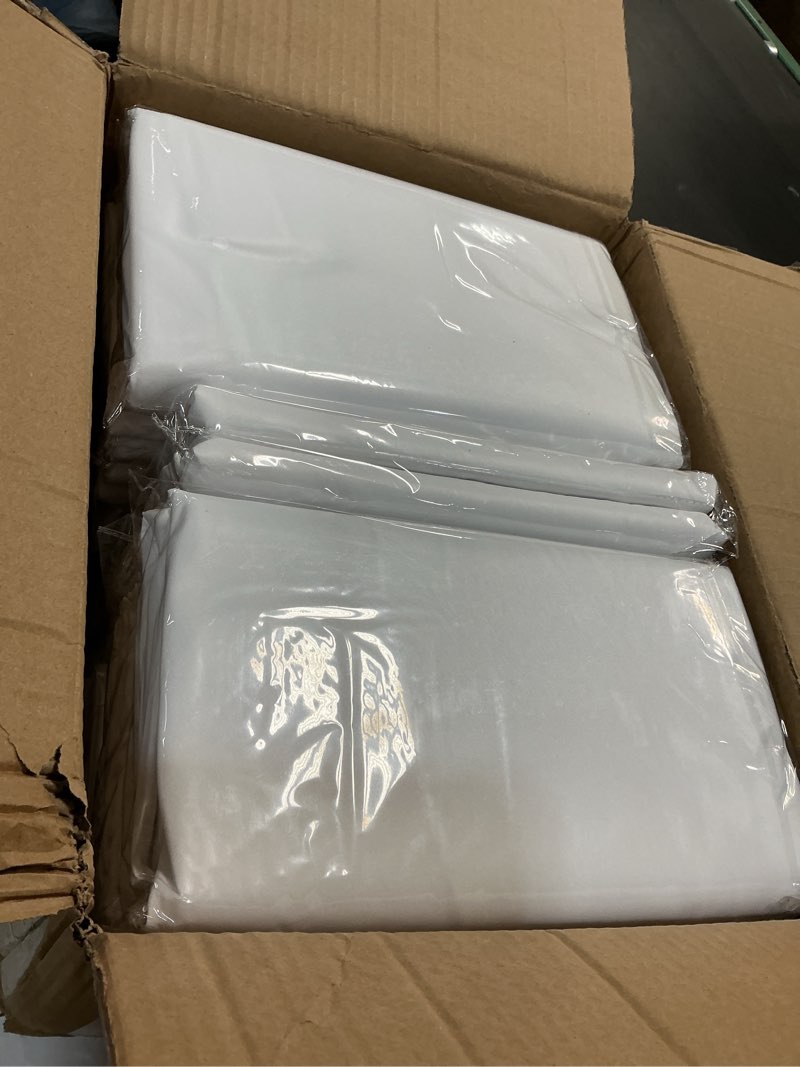 Condition photo showing New/Like New for 12 pack white round tablecloth 120 inch white table cloth stain and wrinkle resistant round white tablecloths reusable and washable polyester fabric table covers for buffet wedding party and banquet