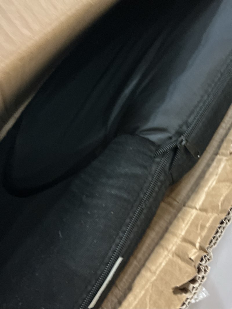 Condition photo showing Good Condition for mindful modern meditation chair | adjustable floor chair with back support | padded floor seat for posture support and comfort | portable folds flat for storage | indoor/outdoor use | stone black charcoal black