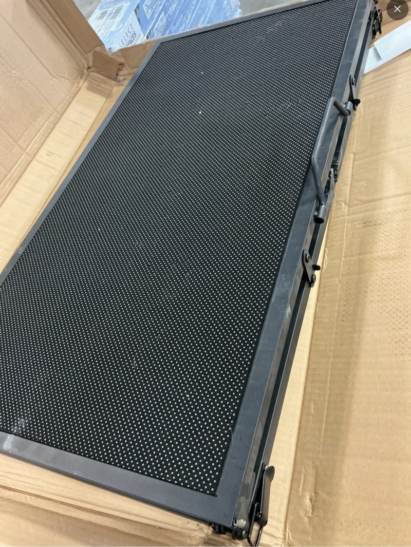 Condition photo showing Good Condition for 74'' l & 20'' w longest dog ramp for car - extra wide portable pet dog ramps for large dogs, dogs cars ramp for car suv/truck/rv/bed, lightweight ramps with non-slip mesh up to 250lbs, black