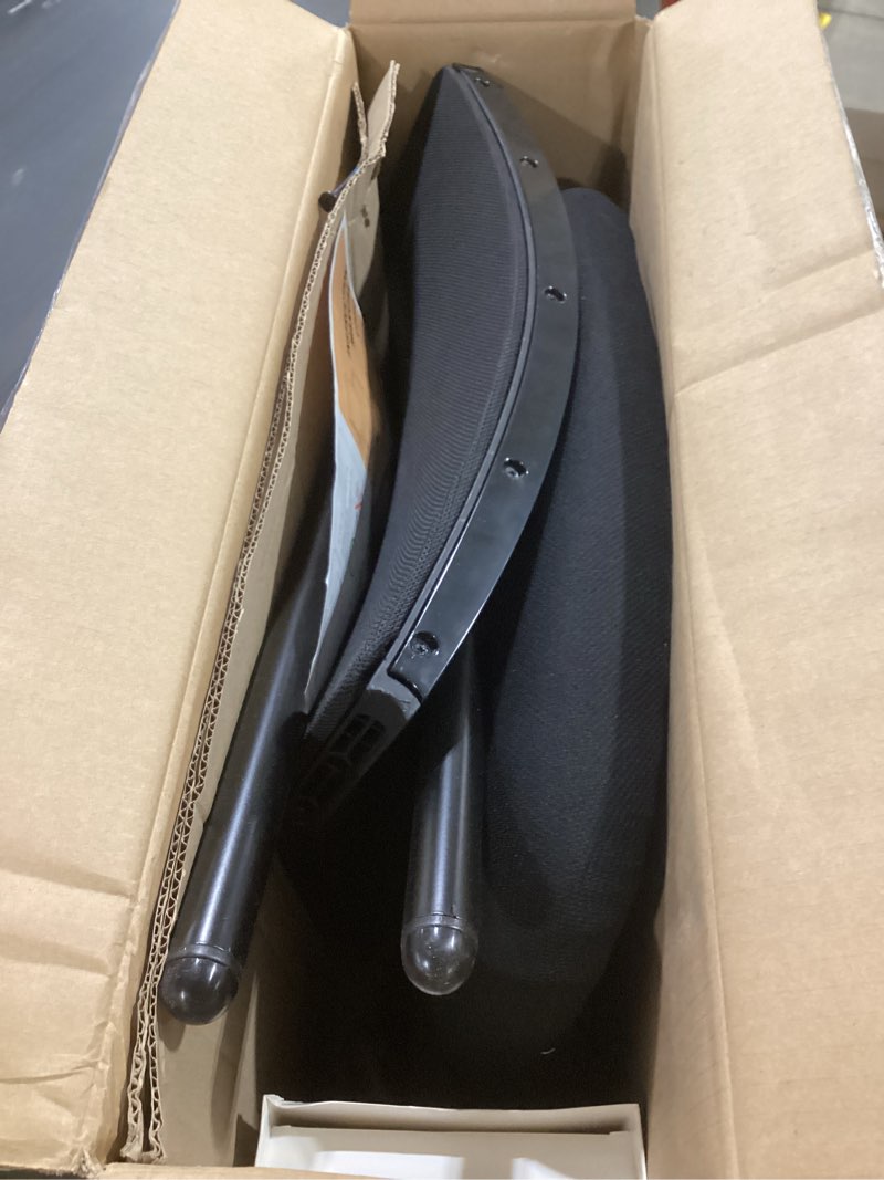 Condition photo showing As Is for Sweetcrispy Stackable Mesh Guest Reception Chairs - Ergonomic Lumbar Support for Waiting Conference Meeting Room, Office School Lobby and Church, Space Saving, Black Black 1 Pack